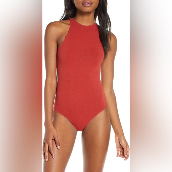 Free People intimately feels right thing bodysuit burnt orange M/L - Picture 1 of 6